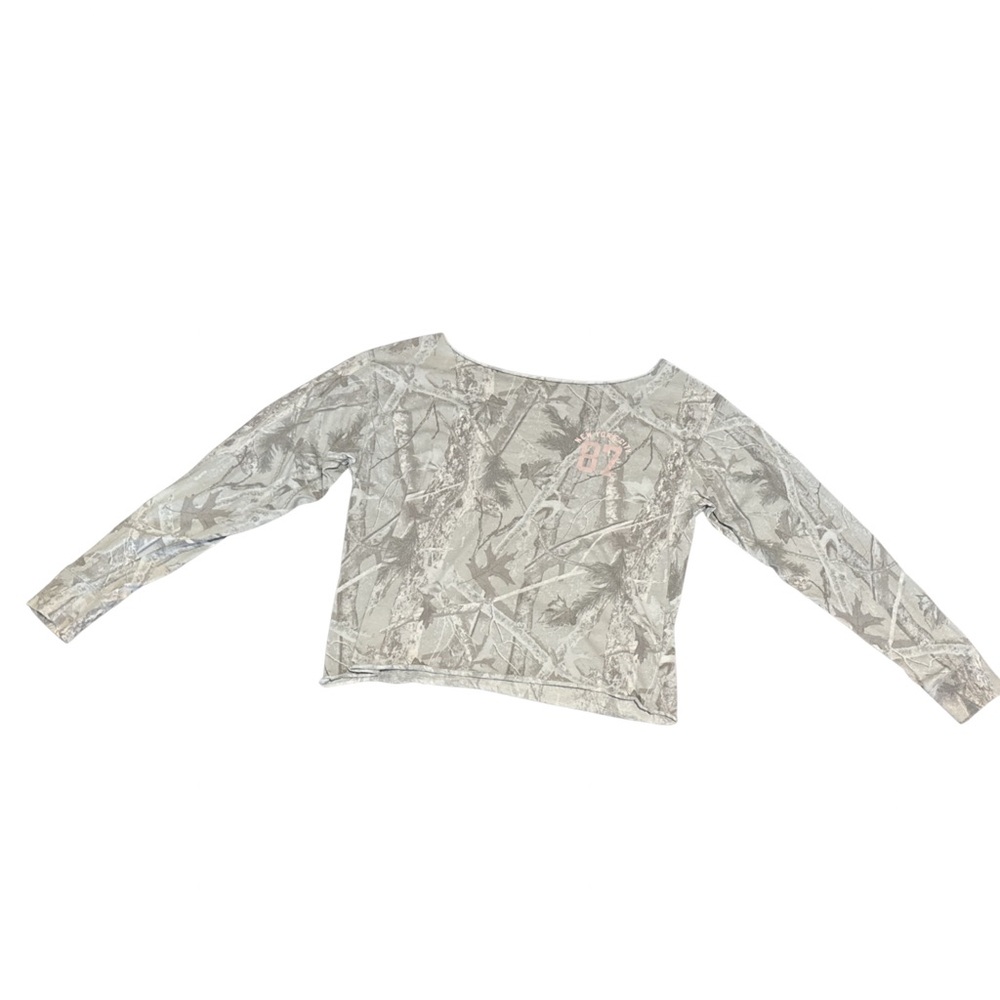 Aeropostale Kids Gray Camouflage Long Sleeve Tee